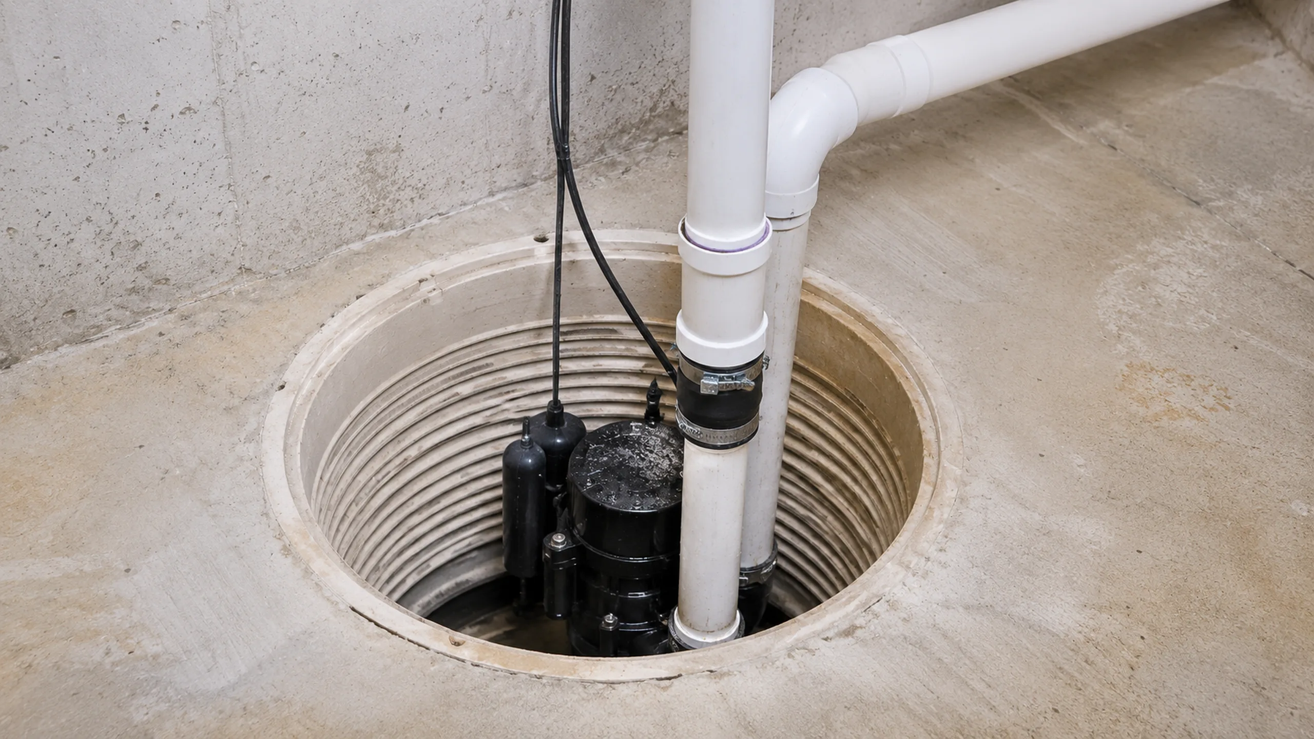 Basement sump pump inspected in a St. Paul home